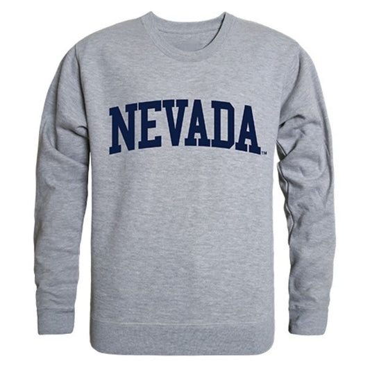 University of Nevada Game Day Crewneck Pullover Sweatshirt Sweater Heather Grey-Campus-Wardrobe