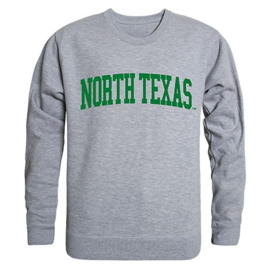 UNT University of North Texas Game Day Crewneck Pullover Sweatshirt Sweater Heather Grey-Campus-Wardrobe