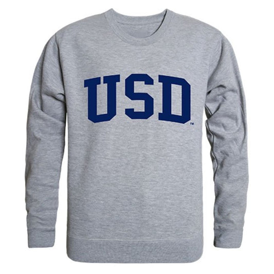 USD University of San Diego Game Day Crewneck Pullover Sweatshirt Sweater Heather Grey-Campus-Wardrobe