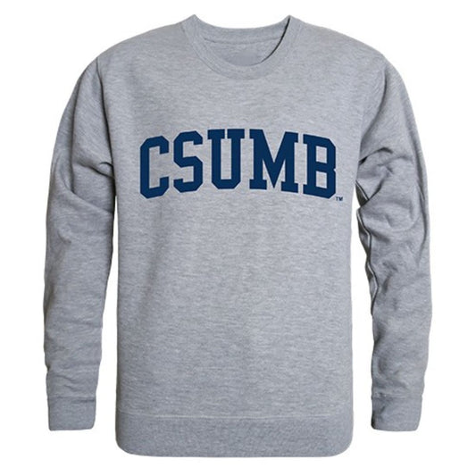CSUMB California State University Monterey Bay Game Day Crewneck Pullover Sweatshirt Sweater Heather Grey-Campus-Wardrobe
