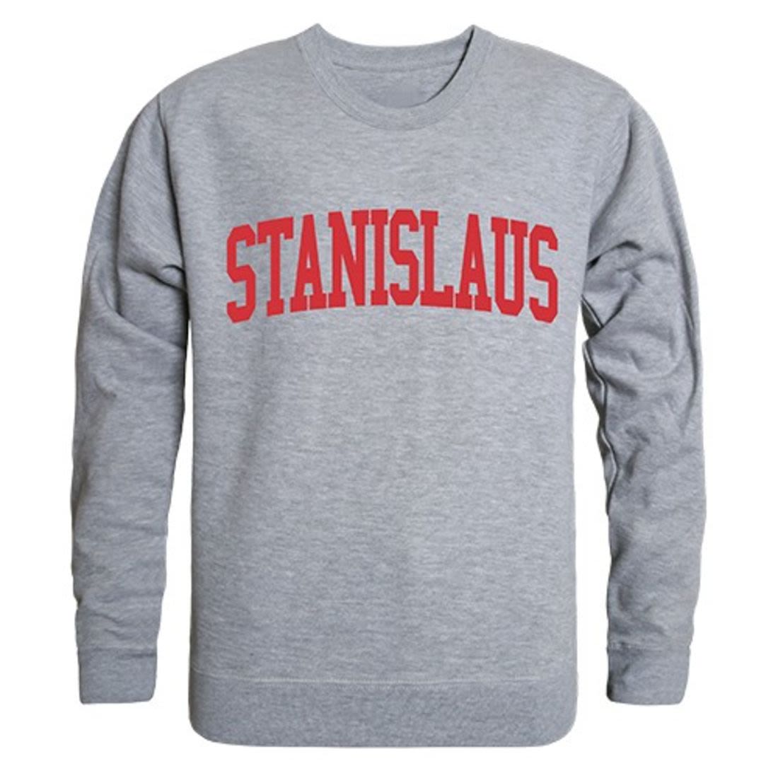 CSUSTAN California State University Stanislaus Game Day Crewneck Pullover Sweatshirt Sweater Heather Grey-Campus-Wardrobe