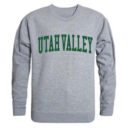 UVU Utah Valley University Game Day Crewneck Pullover Sweatshirt Sweater Heather Grey-Campus-Wardrobe