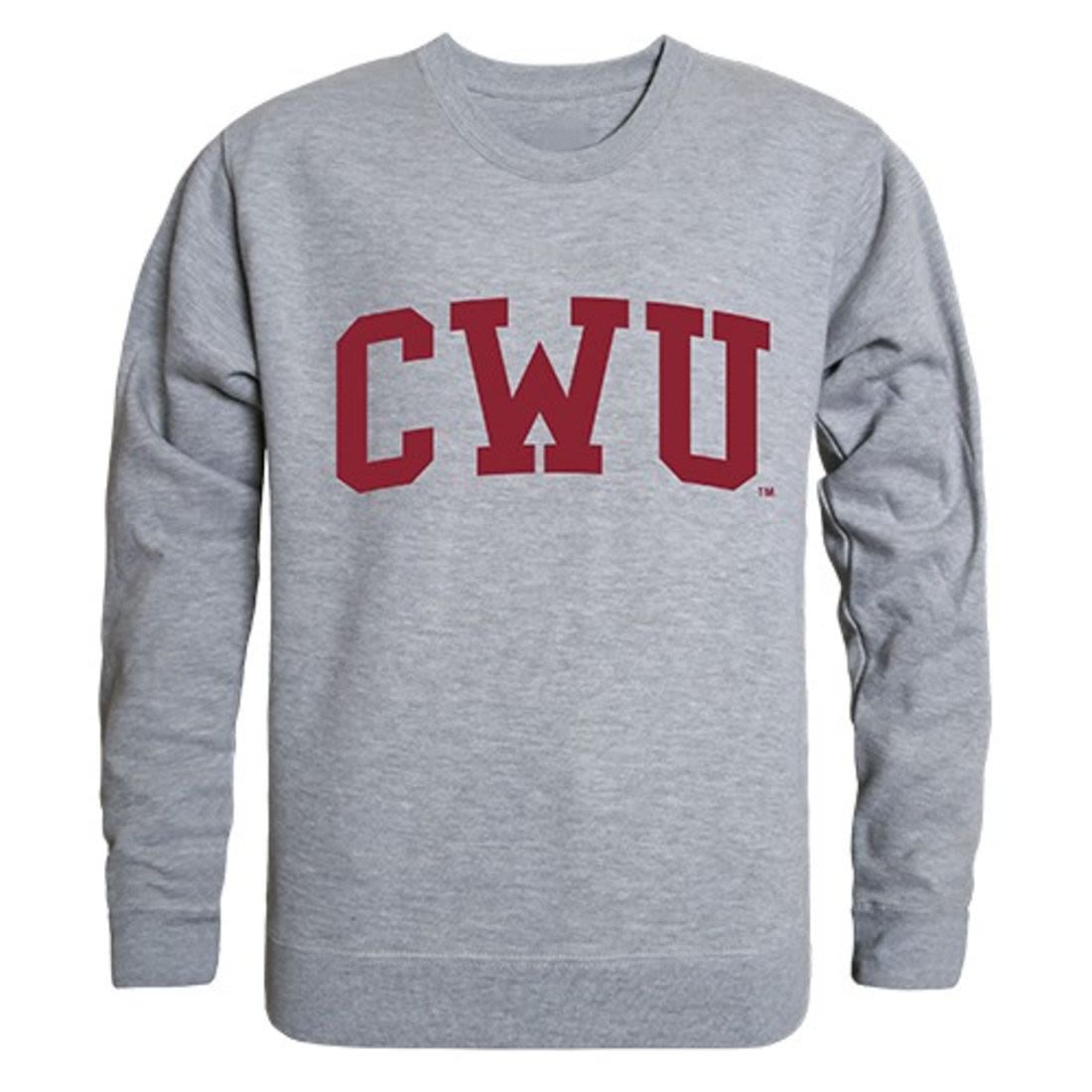 CWU Central Washington University Game Day Crewneck Pullover Sweatshirt Sweater Heather Grey-Campus-Wardrobe