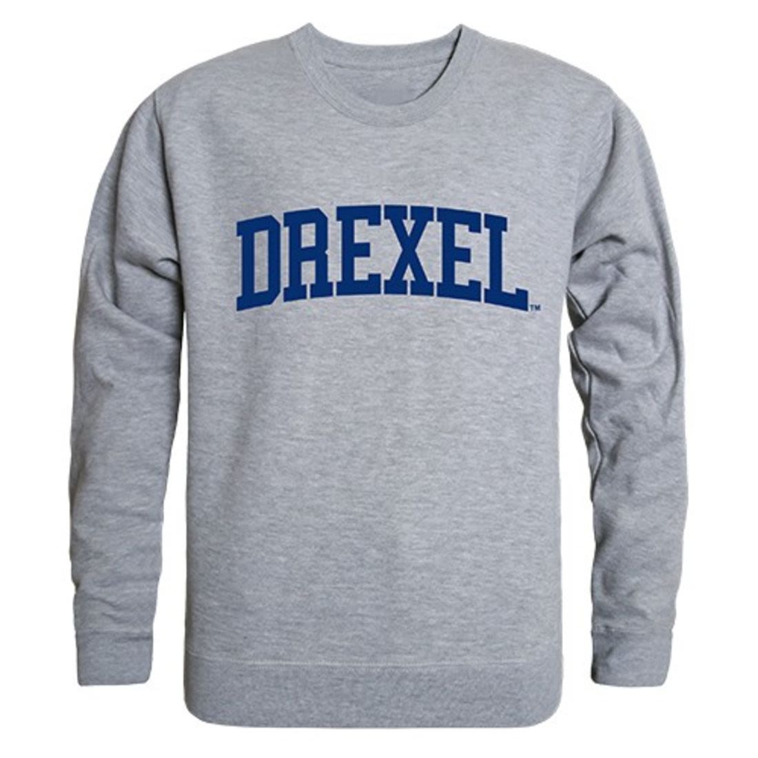 Drexel University Game Day Crewneck Pullover Sweatshirt Sweater Heather Grey-Campus-Wardrobe