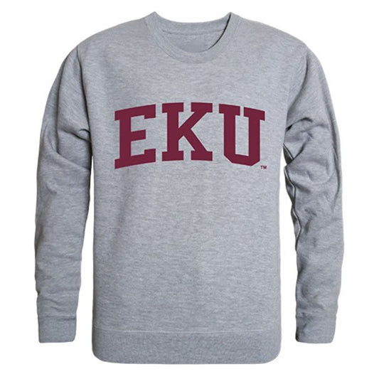 EKU Eastern Kentucky University Game Day Crewneck Pullover Sweatshirt Sweater Heather Grey-Campus-Wardrobe