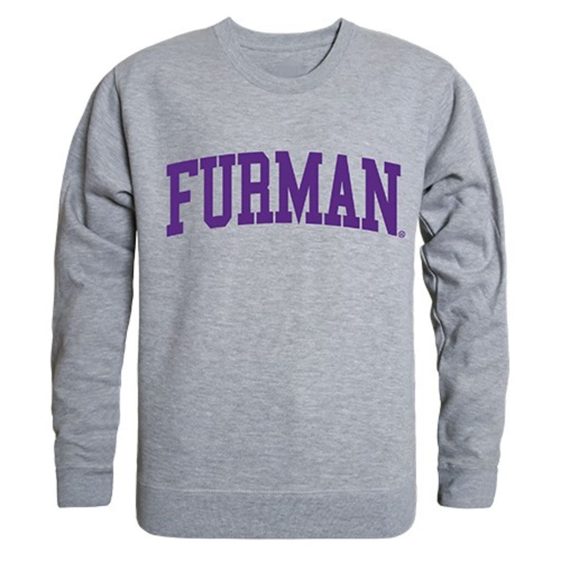 Furman University Game Day Crewneck Pullover Sweatshirt Sweater Heather Grey-Campus-Wardrobe