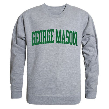 GMU George Mason University Game Day Crewneck Pullover Sweatshirt Sweater Heather Grey-Campus-Wardrobe