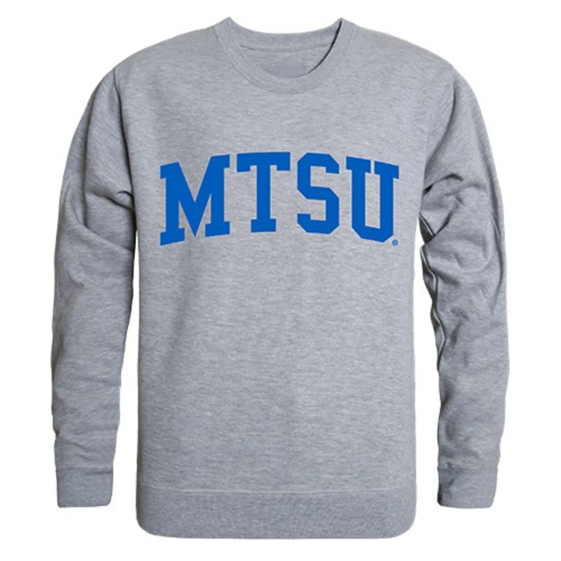 MTSU Middle Tennessee State University Game Day Crewneck Pullover Sweatshirt Sweater Heather Grey-Campus-Wardrobe