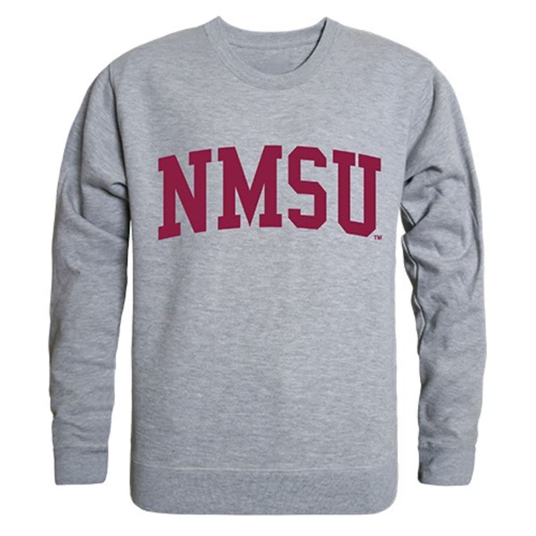 NMSU New Mexico State University Game Day Crewneck Pullover Sweatshirt Sweater Heather Grey-Campus-Wardrobe