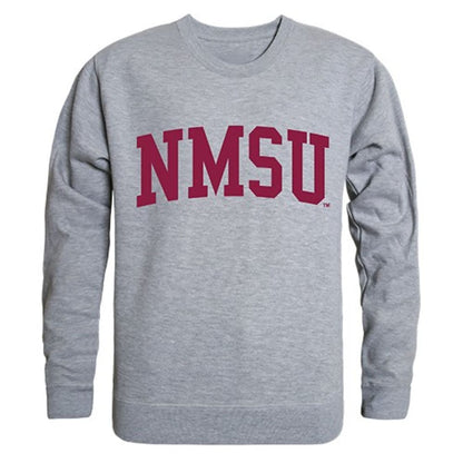 NMSU New Mexico State University Game Day Crewneck Pullover Sweatshirt Sweater Heather Grey-Campus-Wardrobe