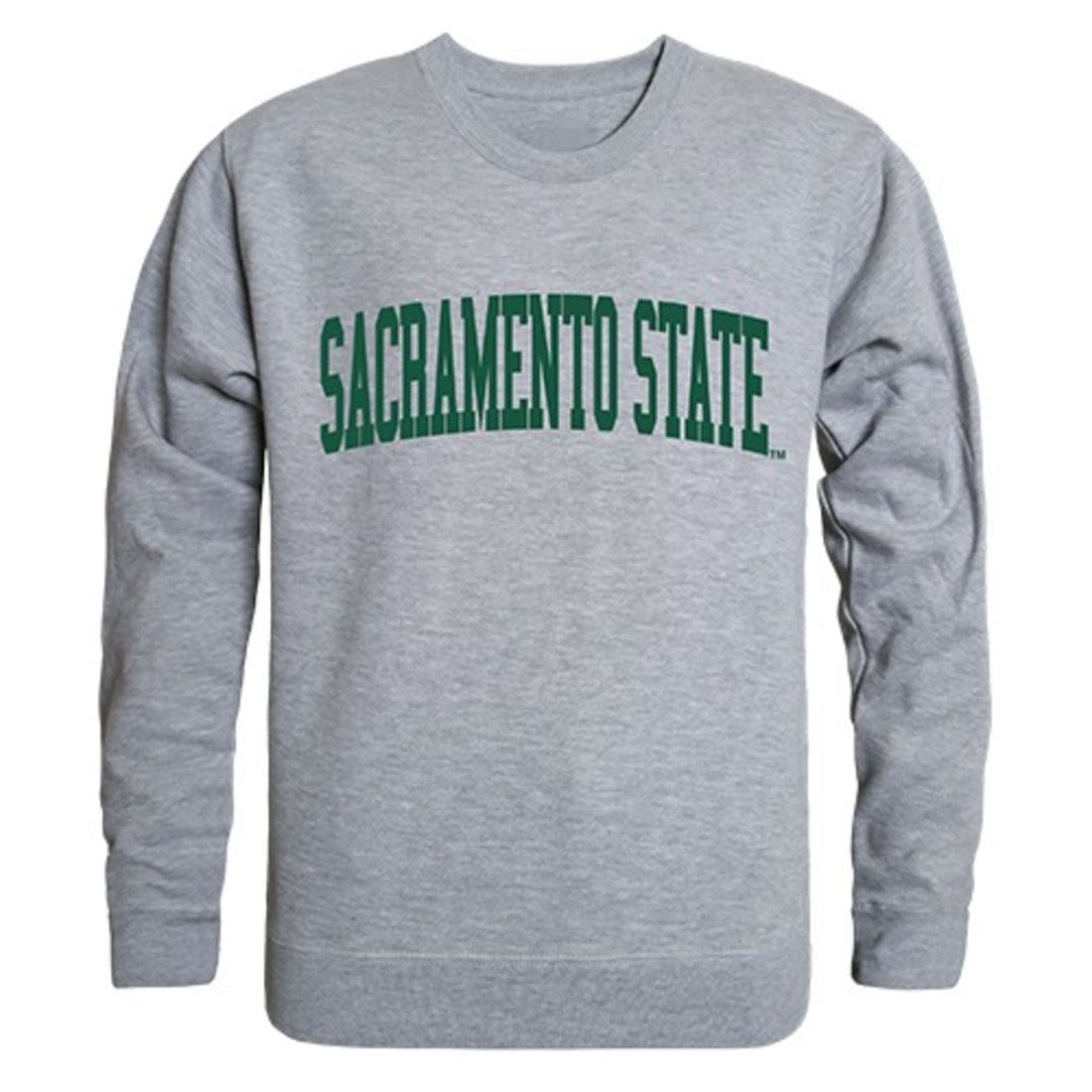 Sacramento State Game Day Crewneck Pullover Sweatshirt Sweater Heather Grey-Campus-Wardrobe