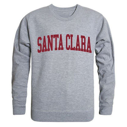 SCU Santa Clara University Game Day Crewneck Pullover Sweatshirt Sweater Heather Grey-Campus-Wardrobe