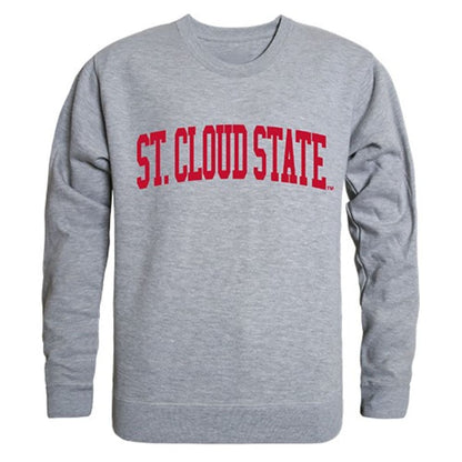 St. Cloud State University Game Day Crewneck Pullover Sweatshirt Sweater Heather Grey-Campus-Wardrobe