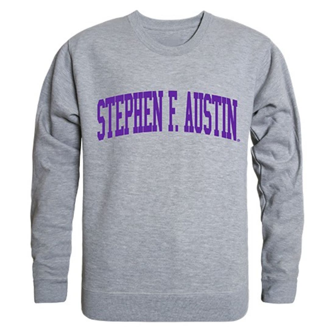Stephen F. Austin State University Game Day Crewneck Pullover Sweatshirt Sweater Heather Grey-Campus-Wardrobe