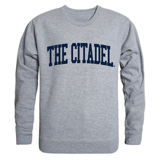 The Citadel Game Day Crewneck Pullover Sweatshirt Sweater Heather Grey-Campus-Wardrobe