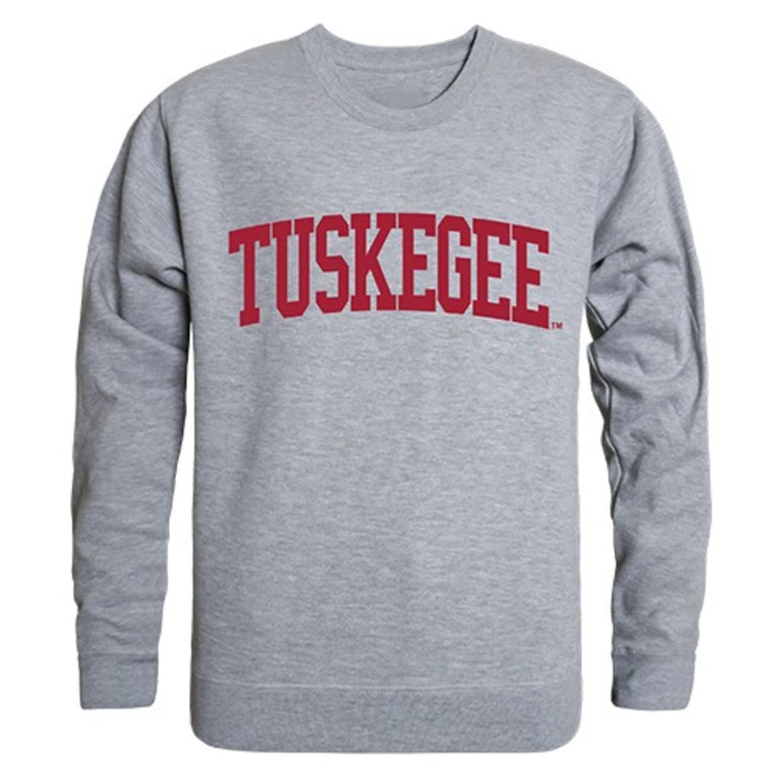 Tuskegee University Golden Game Day Crewneck Pullover Sweatshirt Sweater Heather Grey-Campus-Wardrobe
