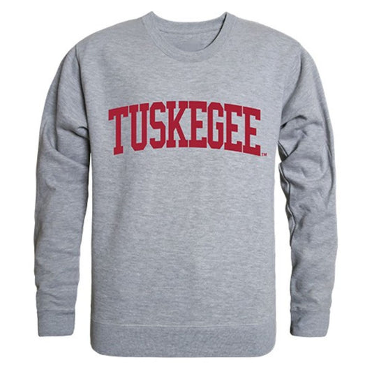 Tuskegee University Golden Game Day Crewneck Pullover Sweatshirt Sweater Heather Grey-Campus-Wardrobe
