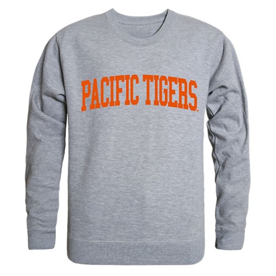 University of the Pacific Game Day Crewneck Pullover Sweatshirt Sweater Heather Grey-Campus-Wardrobe