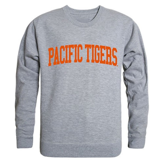 University of the Pacific Game Day Crewneck Pullover Sweatshirt Sweater Heather Grey-Campus-Wardrobe