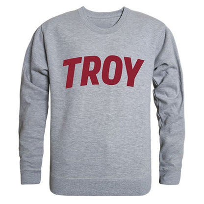 Troy University Game Day Crewneck Pullover Sweatshirt Sweater Heather Grey-Campus-Wardrobe