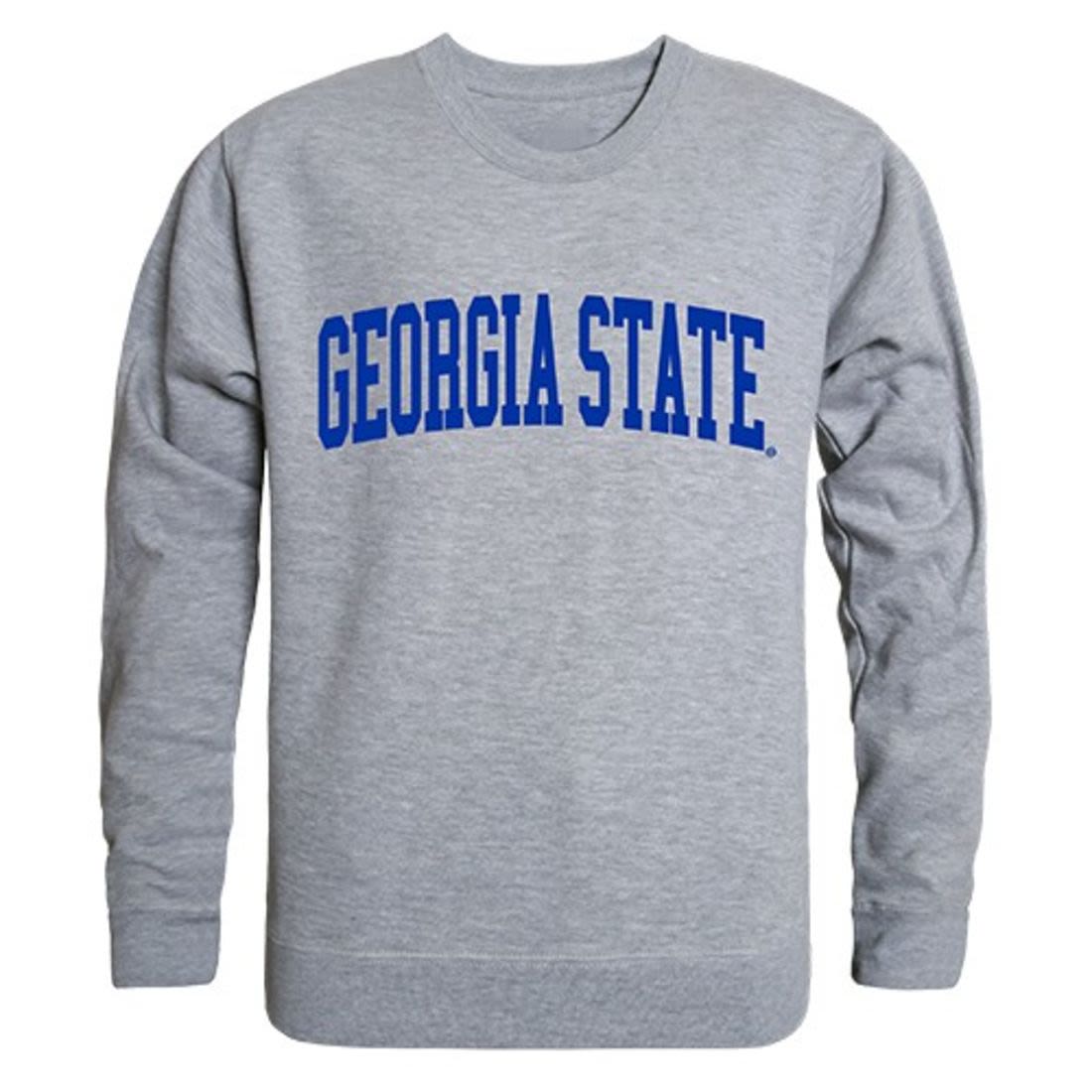 GSU Georgia State University Game Day Crewneck Pullover Sweatshirt Sweater Heather Grey-Campus-Wardrobe
