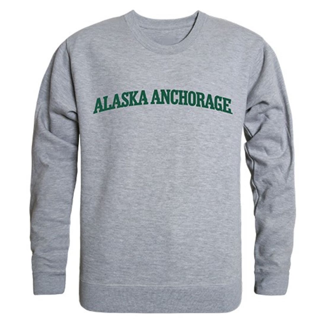 UAA University of Alaska Anchorage Game Day Crewneck Pullover Sweatshirt Sweater Heather Grey-Campus-Wardrobe