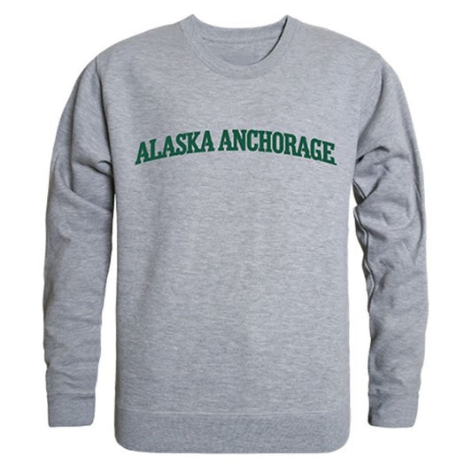 UAA University of Alaska Anchorage Game Day Crewneck Pullover Sweatshirt Sweater Heather Grey-Campus-Wardrobe