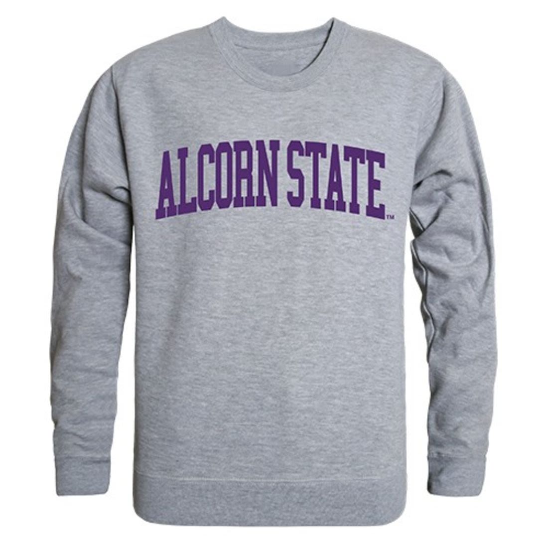 Alcorn State University Game Day Crewneck Pullover Sweatshirt Sweater Heather Grey-Campus-Wardrobe