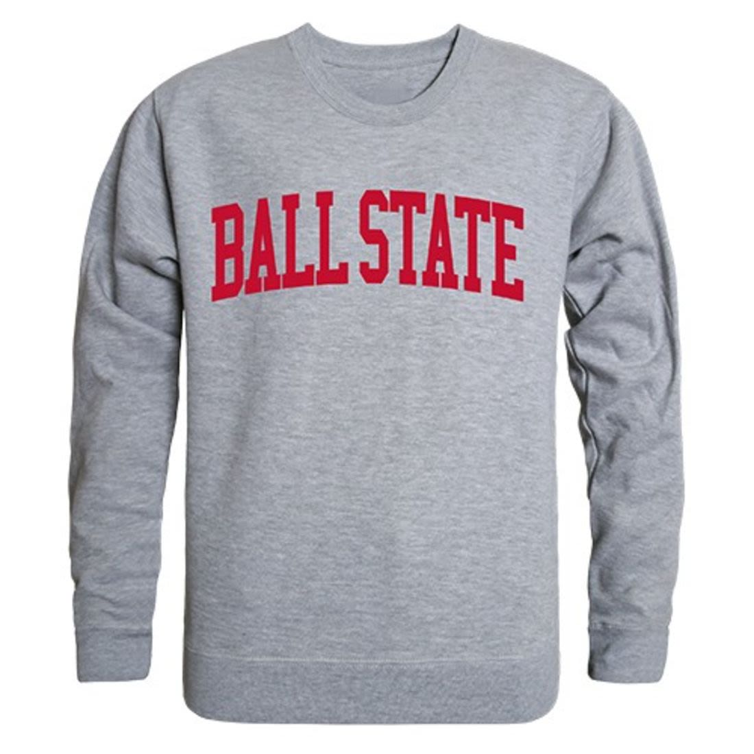 BSU Ball State University Game Day Crewneck Pullover Sweatshirt Sweater Heather Grey-Campus-Wardrobe