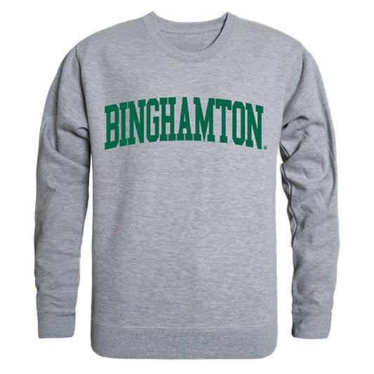 SUNY Binghamton University Game Day Crewneck Pullover Sweatshirt Sweater Heather Grey-Campus-Wardrobe