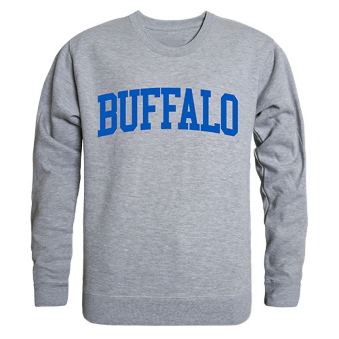SUNY University at Buffalo Game Day Crewneck Pullover Sweatshirt Sweater Heather Grey-Campus-Wardrobe