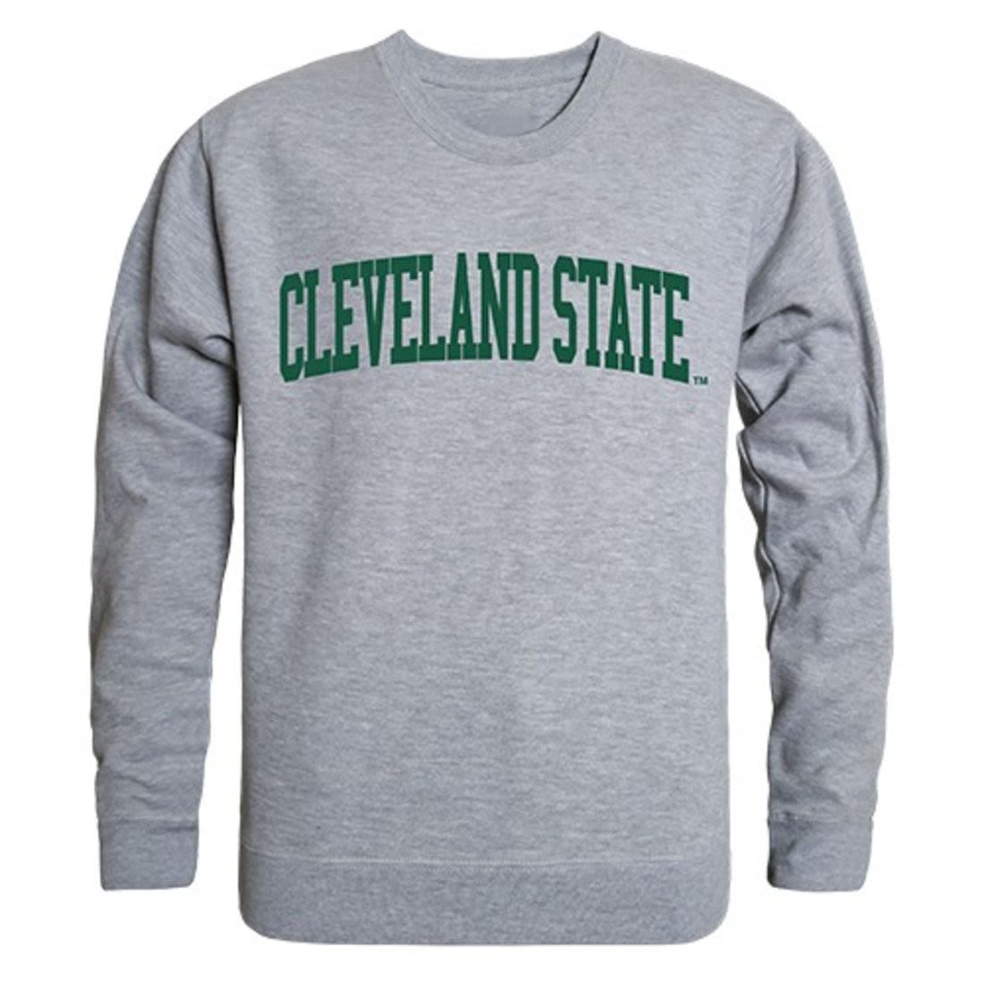 CSU Cleveland State University Game Day Crewneck Pullover Sweatshirt Sweater Heather Grey-Campus-Wardrobe