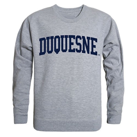 Duquesne University Game Day Crewneck Pullover Sweatshirt Sweater Heather Grey-Campus-Wardrobe