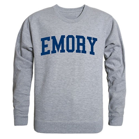 Emory University Game Day Crewneck Pullover Sweatshirt Sweater Heather Grey-Campus-Wardrobe