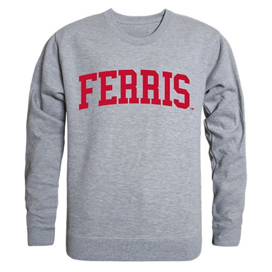 FSU Ferris State University Game Day Crewneck Pullover Sweatshirt Sweater Heather Grey-Campus-Wardrobe