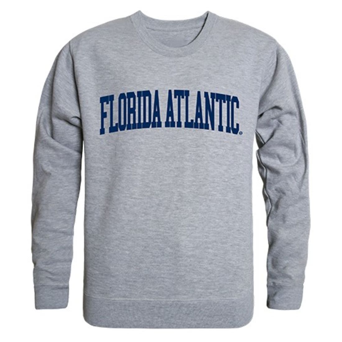 FAU Florida Atlantic University Game Day Crewneck Pullover Sweatshirt Sweater Heather Grey-Campus-Wardrobe