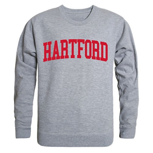University of Hartford Game Day Crewneck Pullover Sweatshirt Sweater Heather Grey-Campus-Wardrobe