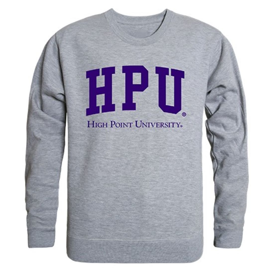 HPU High Point University Game Day Crewneck Pullover Sweatshirt Sweater Heather Grey-Campus-Wardrobe