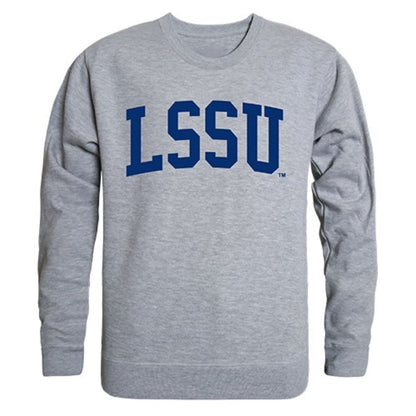 LSSU Lake Superior State University Game Day Crewneck Pullover Sweatshirt Sweater Heather Grey-Campus-Wardrobe