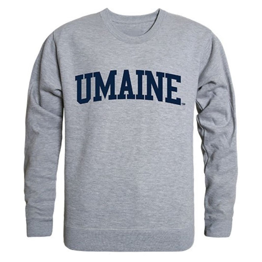 UMaine University of Maine Game Day Crewneck Pullover Sweatshirt Sweater Heather Grey-Campus-Wardrobe