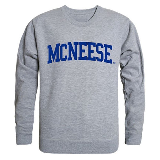 McNeese State University Game Day Crewneck Pullover Sweatshirt Sweater Heather Grey-Campus-Wardrobe