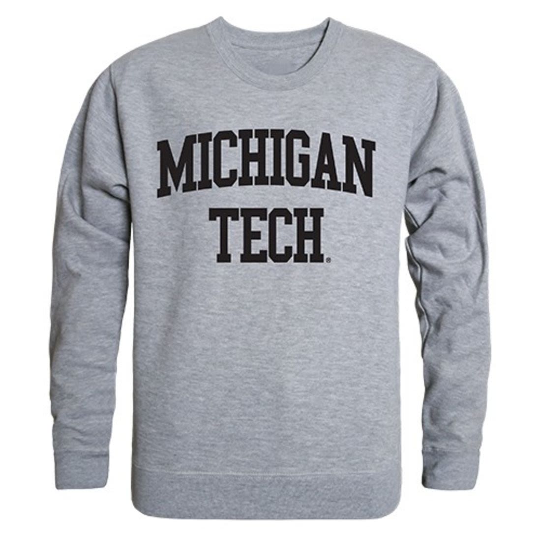 Michigan Technological University Game Day Crewneck Pullover Sweatshirt Sweater Heather Grey-Campus-Wardrobe