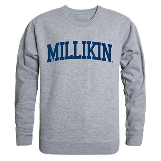Millikin University Game Day Crewneck Pullover Sweatshirt Sweater Heather Grey-Campus-Wardrobe