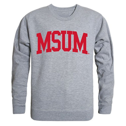 MSUM Minnesota State University Moorhead Game Day Crewneck Pullover Sweatshirt Sweater Heather Grey-Campus-Wardrobe
