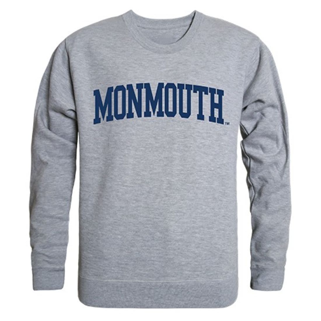 Monmouth University Game Day Crewneck Pullover Sweatshirt Sweater Heather Grey-Campus-Wardrobe