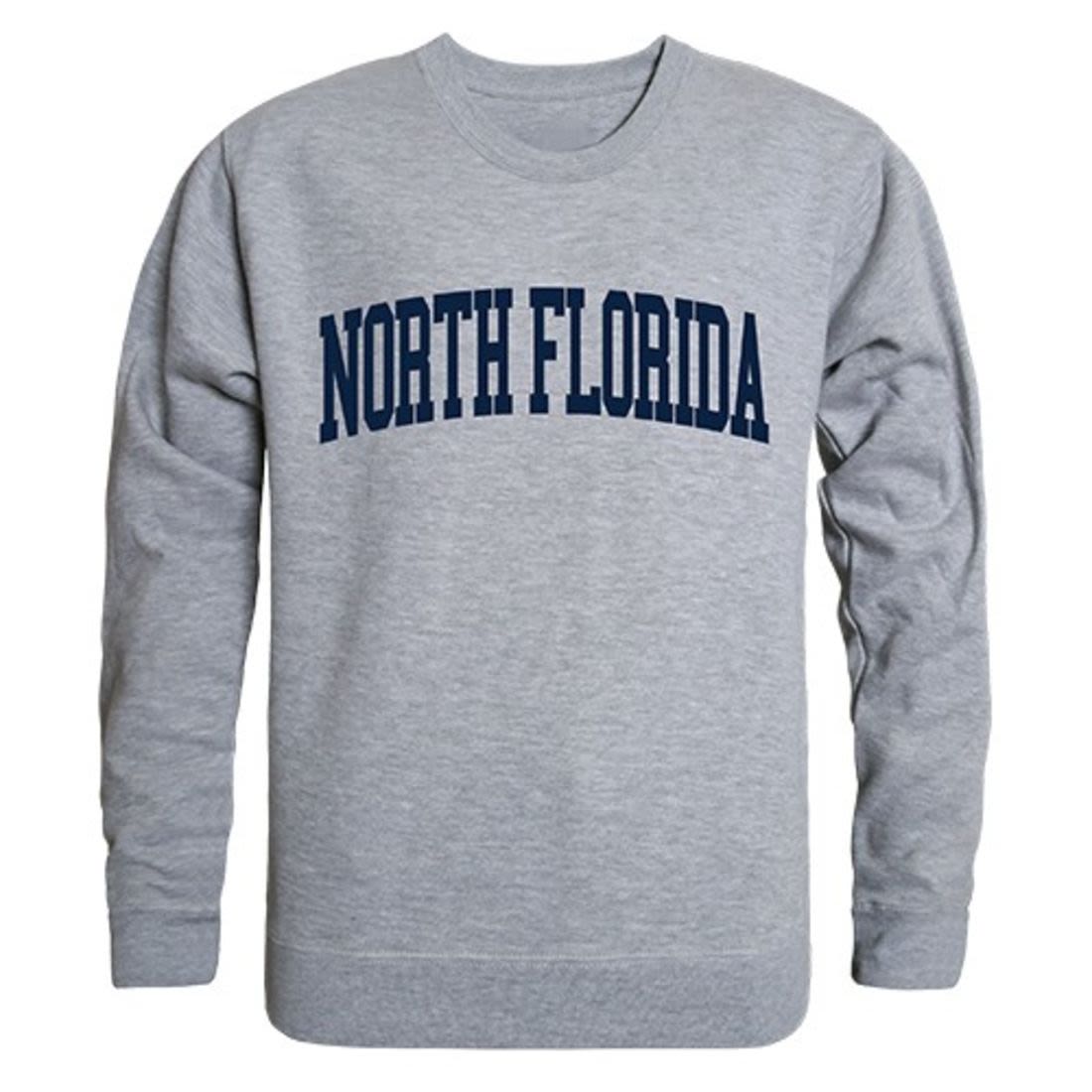 UNF University of North Florida Game Day Crewneck Pullover Sweatshirt Sweater Heather Grey-Campus-Wardrobe