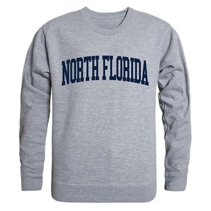 UNF University of North Florida Game Day Crewneck Pullover Sweatshirt Sweater Heather Grey-Campus-Wardrobe