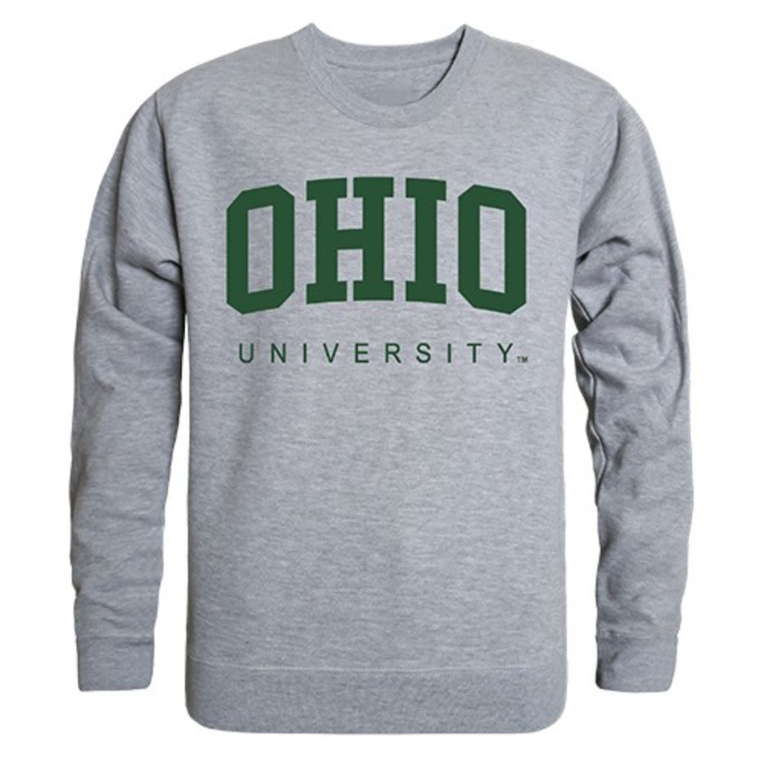 Ohio University Game Day Crewneck Pullover Sweatshirt Sweater Heather Grey-Campus-Wardrobe