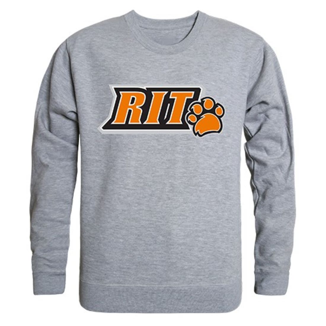 RIT Rochester Institute of Technology Game Day Crewneck Pullover Sweatshirt Sweater Heather Grey-Campus-Wardrobe