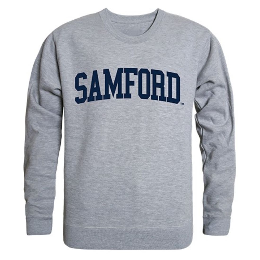 Samford University Game Day Crewneck Pullover Sweatshirt Sweater Heather Grey-Campus-Wardrobe
